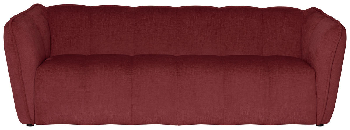 3-SITZER-SOFA LIVOLI in Chenille Bordeaux  - Bordeaux/Schwarz, Design, Kunststoff/Textil (217/70/94cm) - MID.YOU