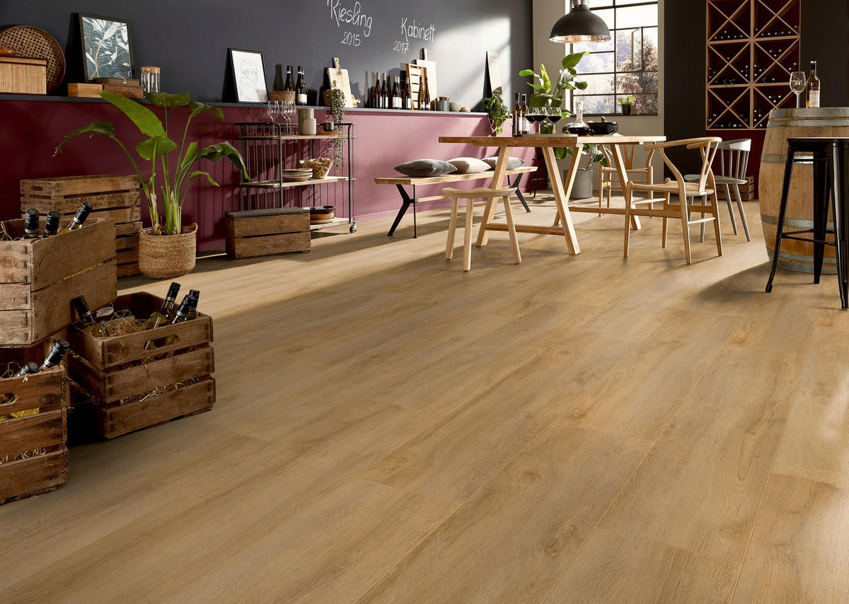 LAMINATBODEN Superior Advanced plus  - Eichefarben, KONVENTIONELL, Holz (138.0/24.4/0.8cm)