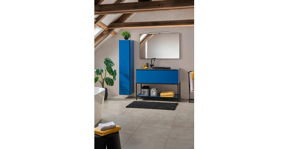 BADEZIMMER in 120 cm - Dunkelblau, Design, Glas/Holzwerkstoff (120cm) - Dieter Knoll