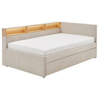 STAURAUMBETT 120/200 cm  in Eichefarben, Beige  - Eichefarben/Beige, MODERN, Holz/Holzwerkstoff (120/200cm) - Stylife
