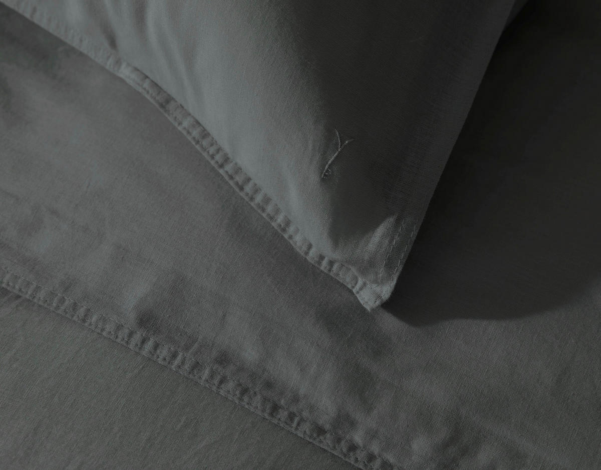 BETTWÄSCHE 2-teilig Suite-Saint-Tropez 135/200 cm  - Dunkelgrau, Basics, Textil (135/200cm)
