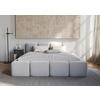 POLSTERBETT Cloudy Lattenrost, Bettkasten 180/200 cm  in Weiß  - Schwarz/Weiß, Design, Holz/Textil (180/200cm) - Boxxx
