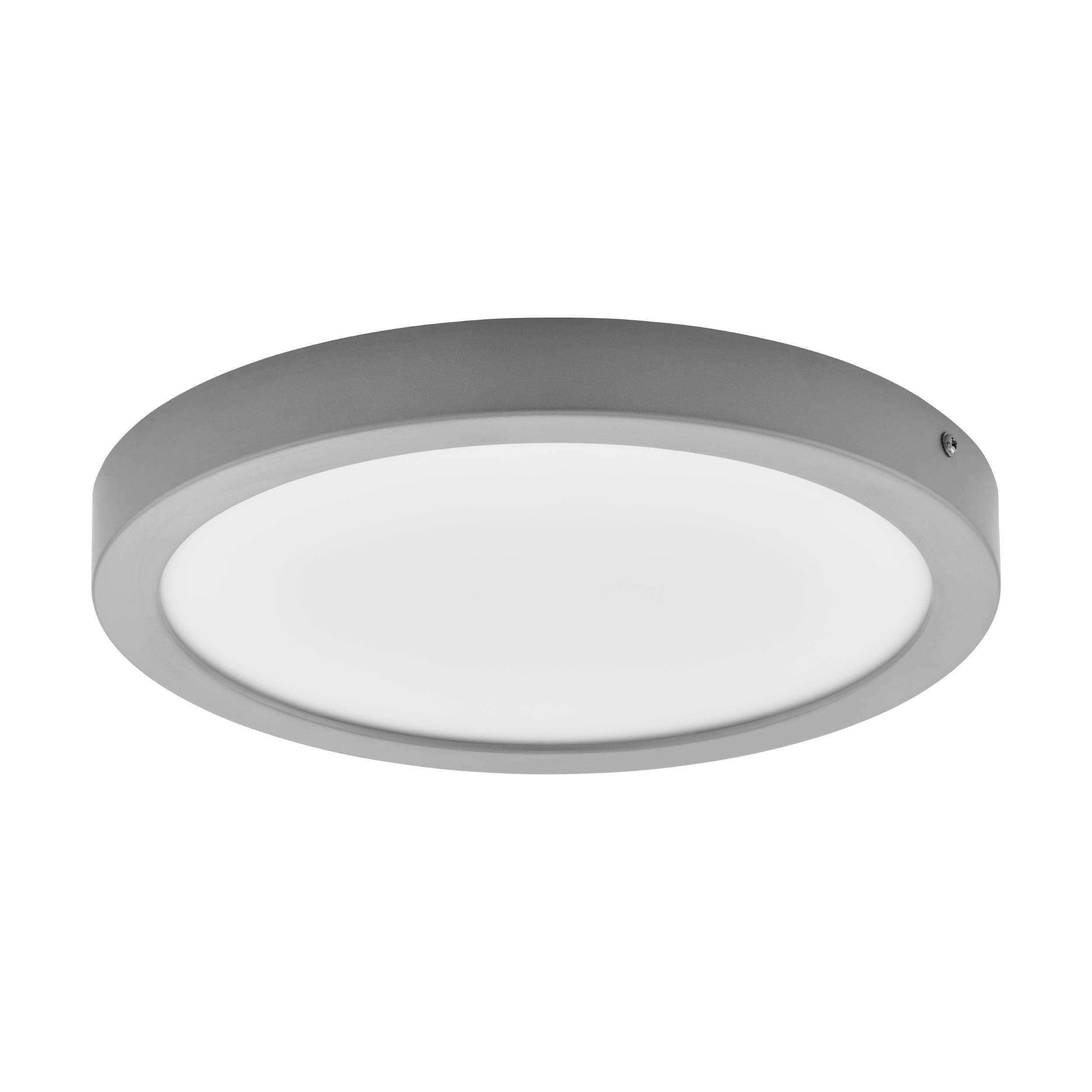 AUFBAULEUCHTE 30/3,2 cm   - Silberfarben/Weiß, Basics, Kunststoff/Metall (30/3,2cm) - Eglo