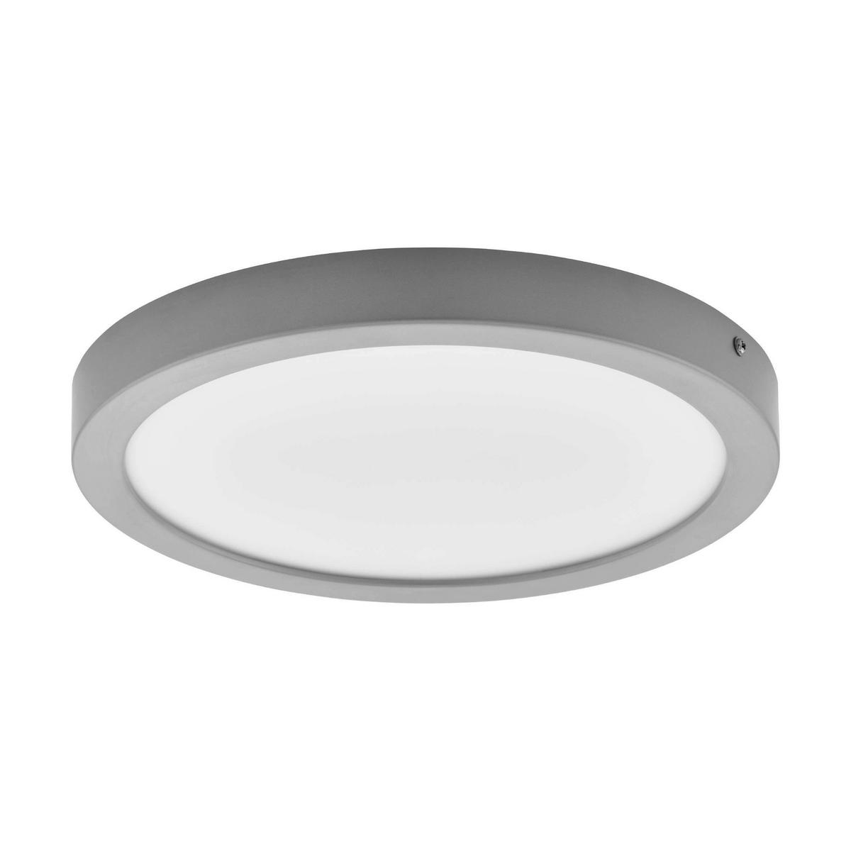 AUFBAULEUCHTE - Weiss/Silberfarben, Basics, Kunststoff/Metall (30/3,2cm) - Eglo