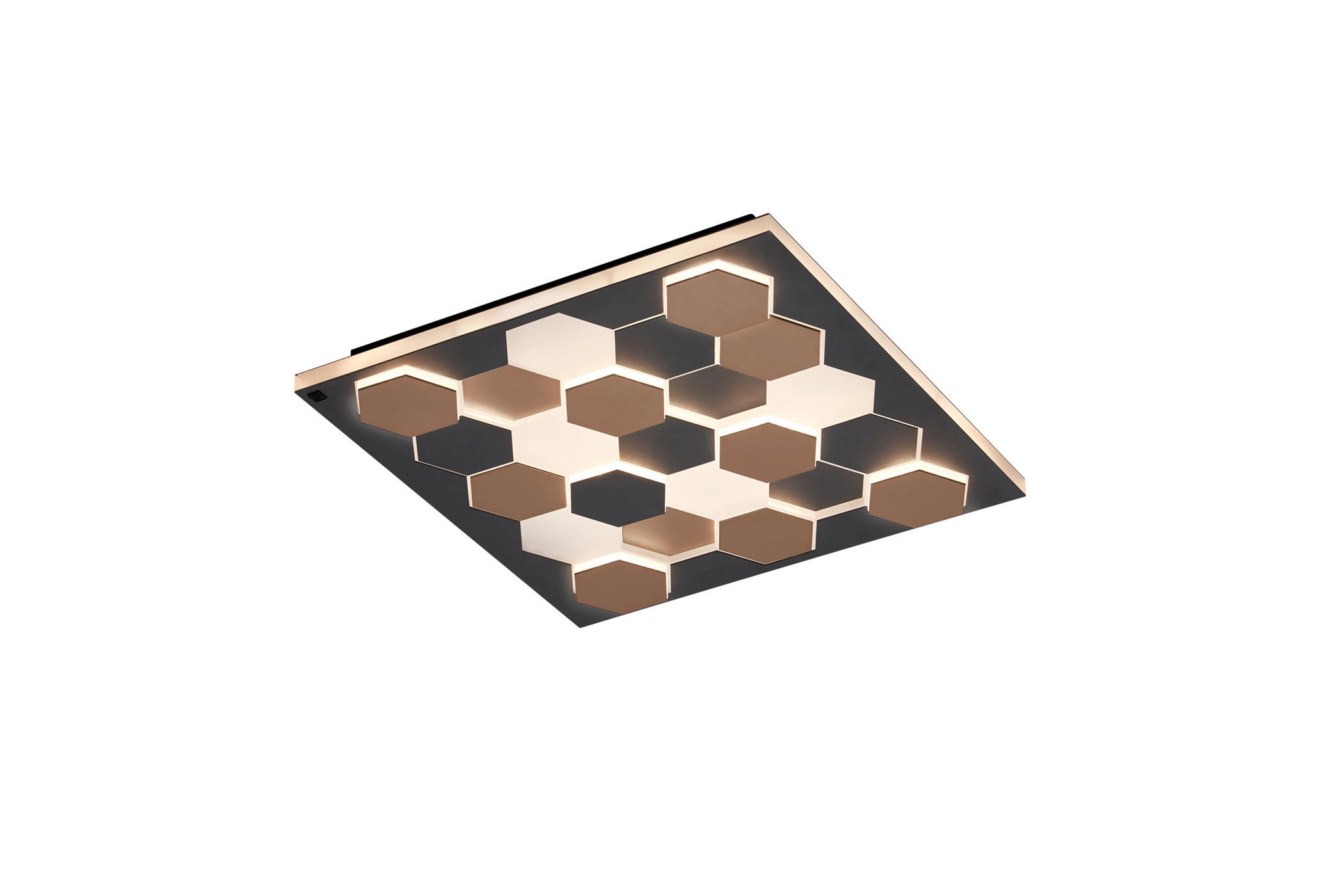 LED SVJETILJKA STROPNA Cifavo  - crna, Design, metal (55/55/7,5cm) - Cinque