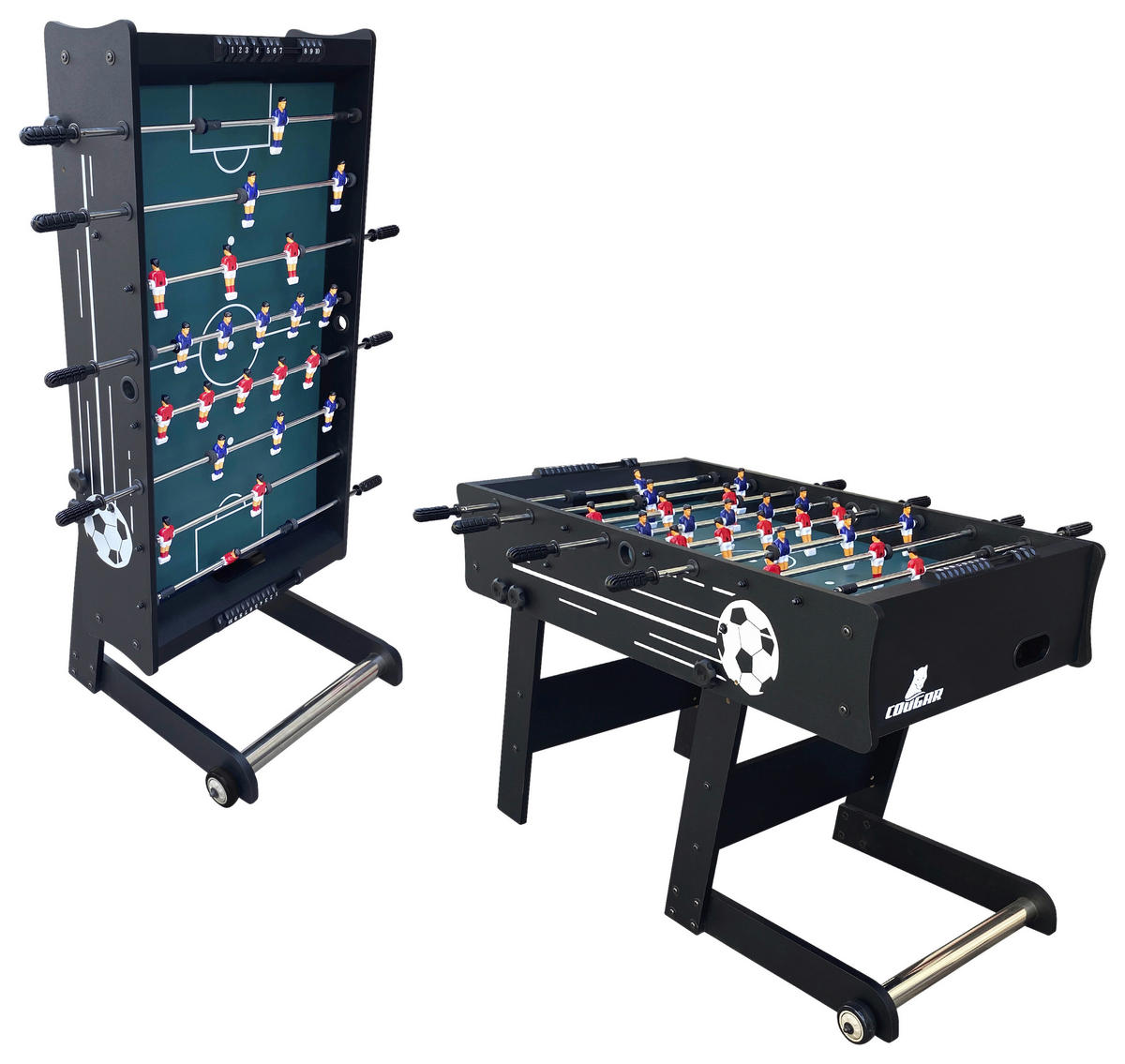 SCORPION KICK TS FUßBALLTISCH - Schwarz, KONVENTIONELL, Holz (61/81/122cm) - Ambia Garden