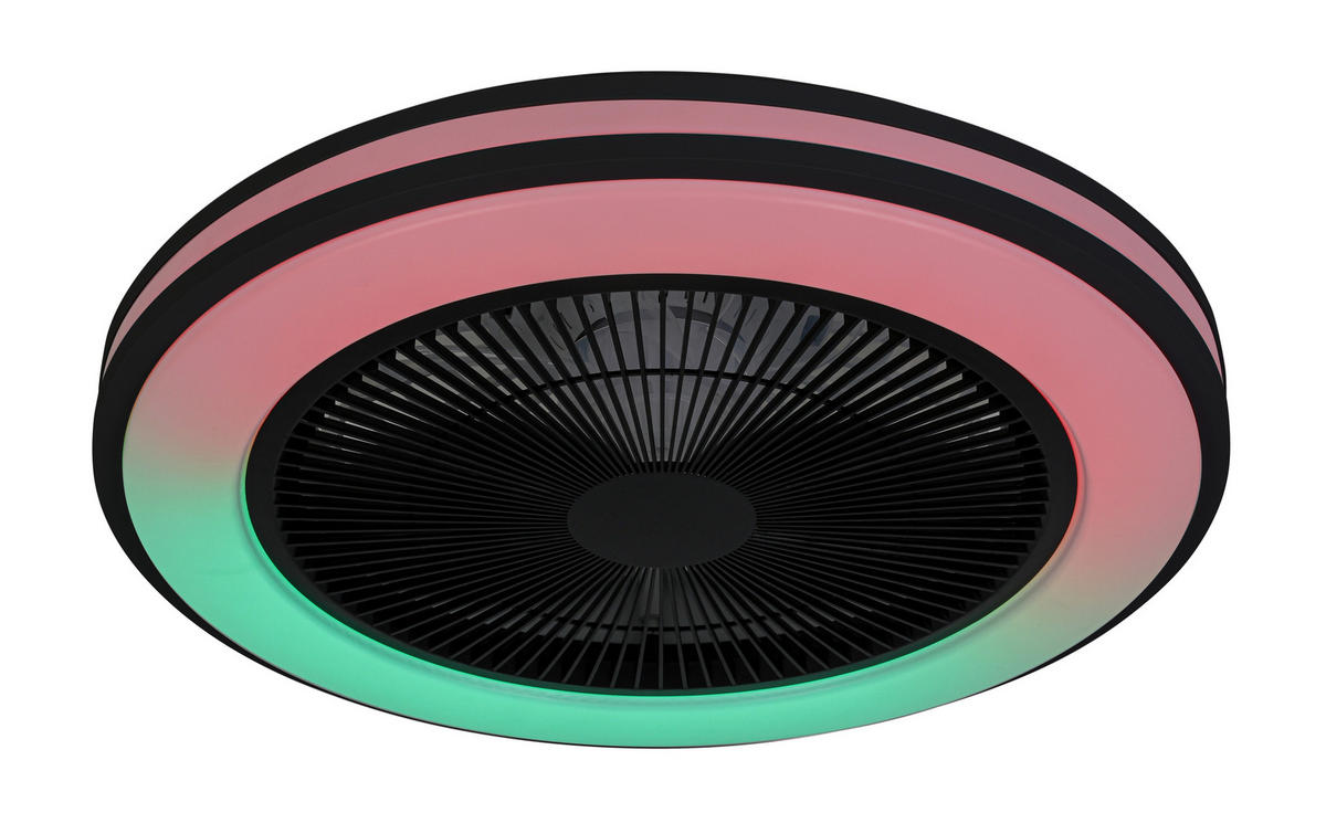 DECKENVENTILATOR - Schwarz/Weiß, Trend, Kunststoff/Metall (58/14,5cm) - Mican