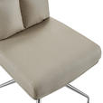 STUHL - Taupe/Edelstahlfarben, Design, Textil/Metall (51,5/89,5/65cm) - Novel