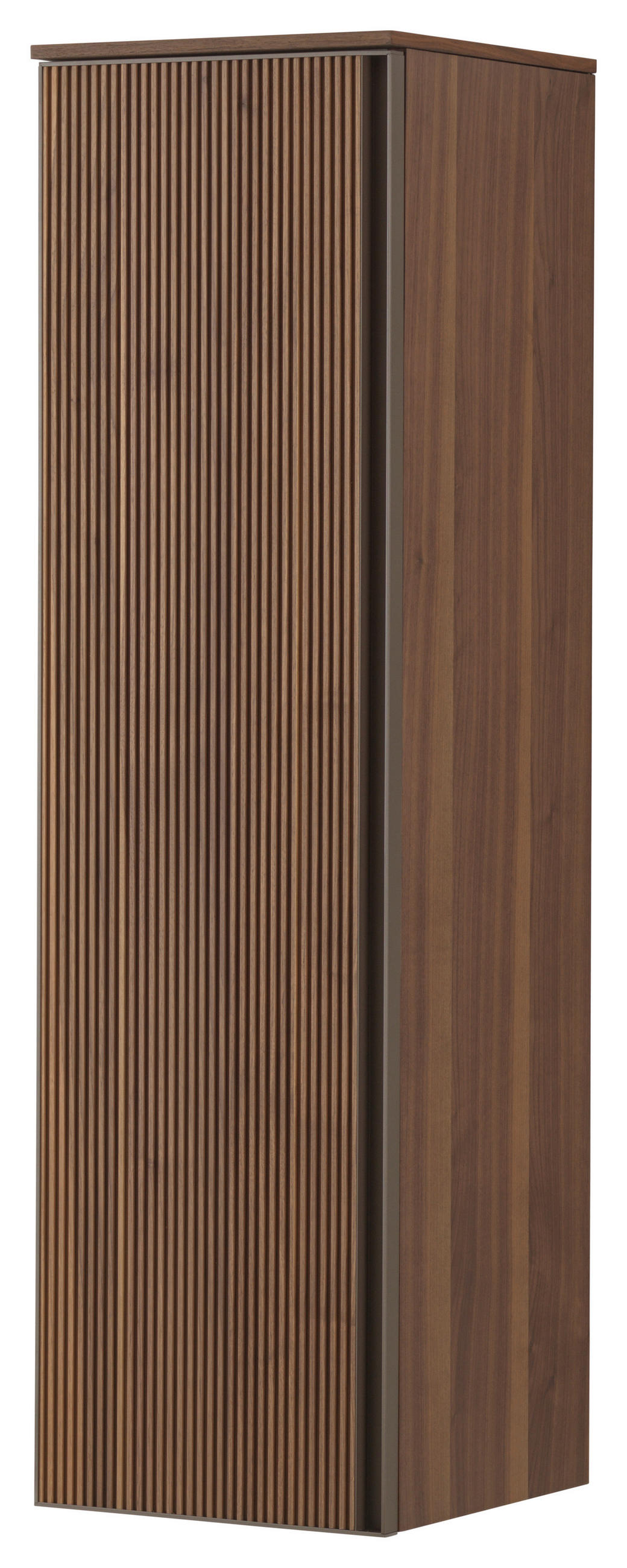 MIDISCHRANK 35/125/37 cm  - Nussbaumfarben/Bronzefarben, Design, Glas/Holz (35/125/37cm) - Dieter Knoll