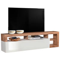TV ELEMENT hrast Wotan, bijela visoki sjaj   - bijela visoki sjaj/hrast Wotan, Basics, drvni materijal (185/58/42cm) - Ti'me