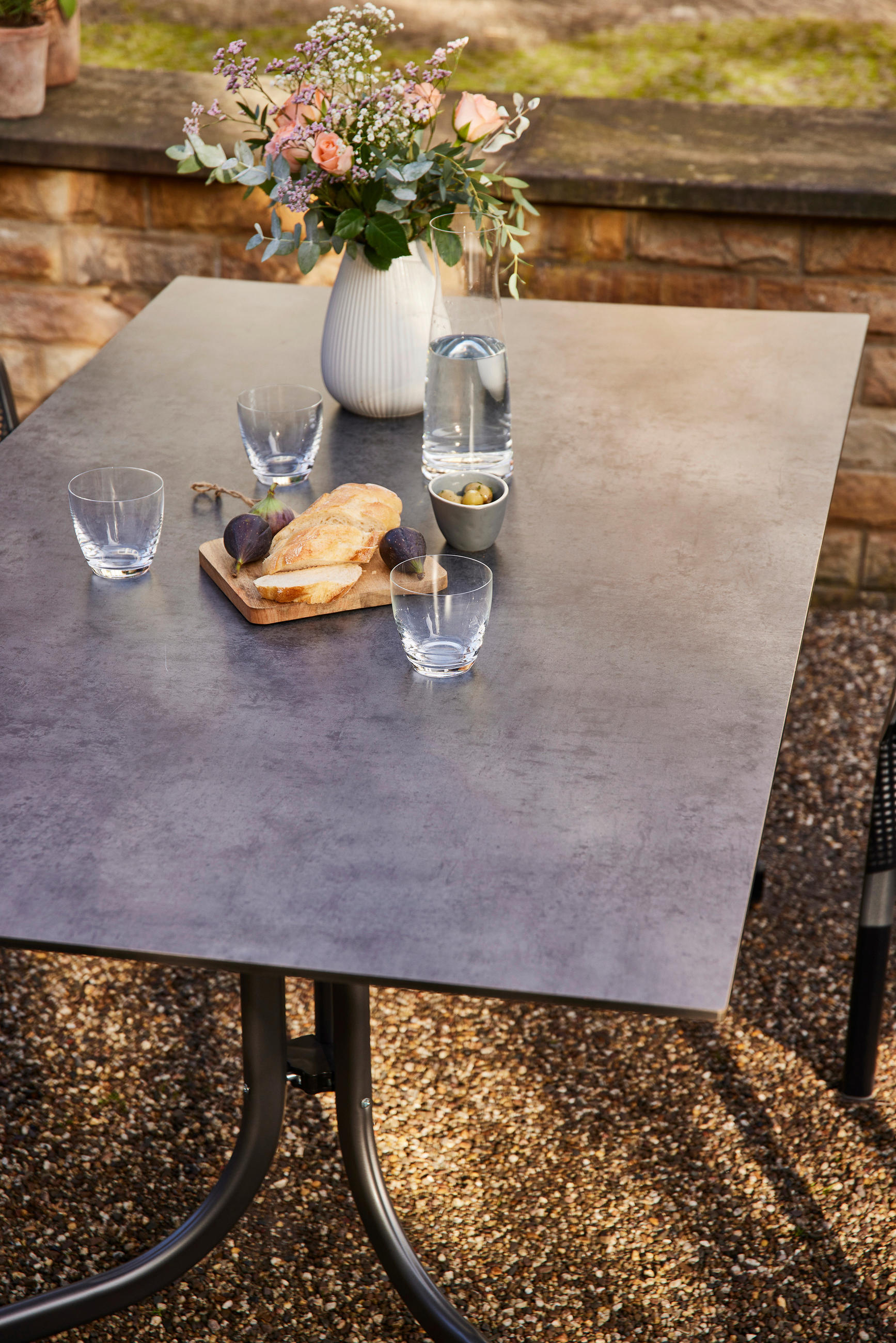 GARTENKLAPPTISCH 160/90/71 cm Metall, Kunststoff, Holzwerkstoff rechteckig  - Anthrazit, KONVENTIONELL, Holzwerkstoff/Kunststoff (160/90/71cm) - Siena Garden