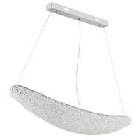 LED-HÄNGELEUCHTE Kristalla 105/19/120 cm  - Klar/Chromfarben, Design, Glas/Metall (105/19/120cm) - Globo