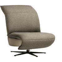 SESSEL Flachgewebe, Mikrofaser Hellbraun  - Hellbraun/Schwarz, Design, Textil/Metall (84/65/91cm) - Koinor