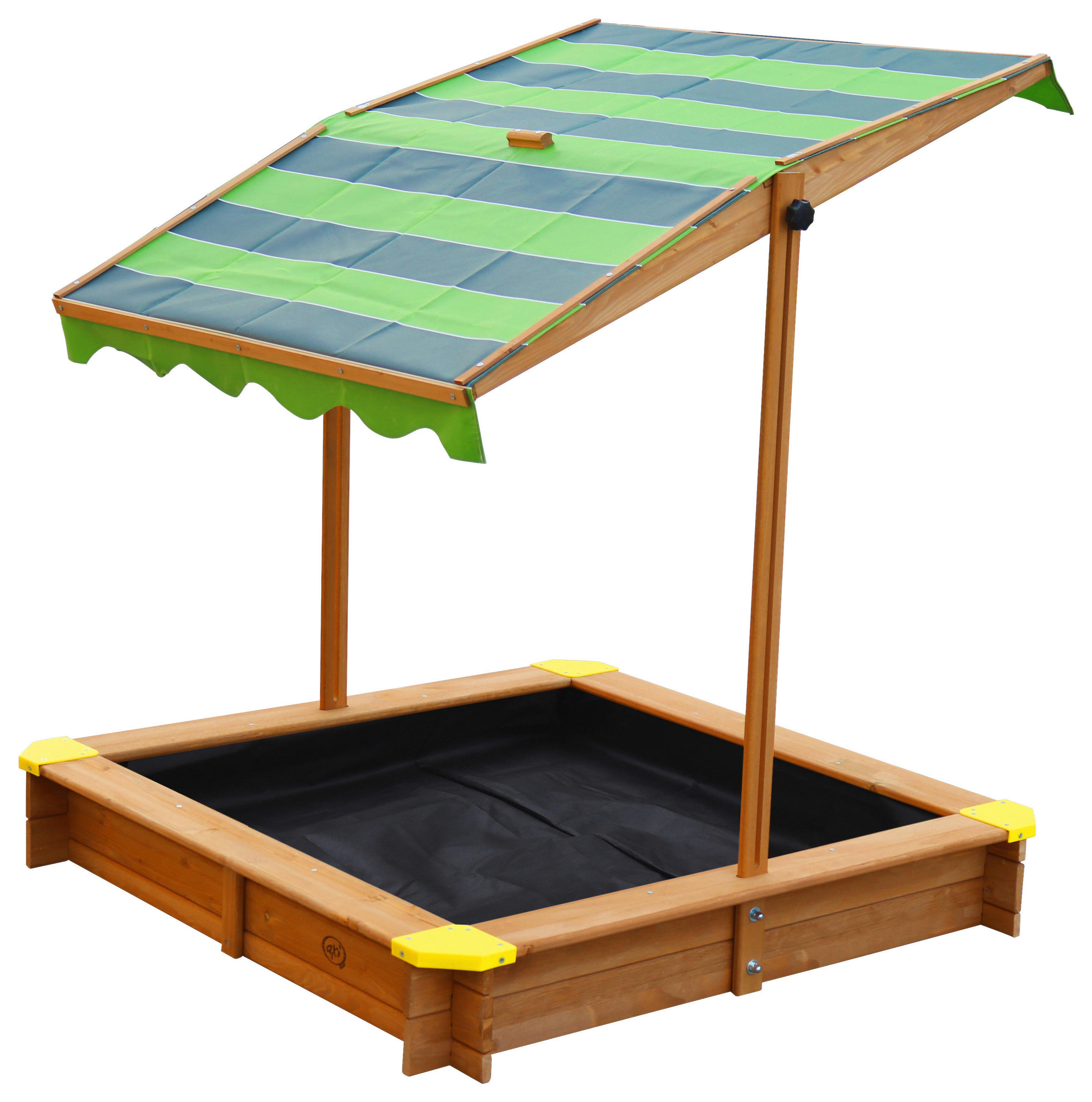 SANDKASTEN  - Braun/Grün, KONVENTIONELL, Holz/Textil (118/118/118cm) - Ambia Garden