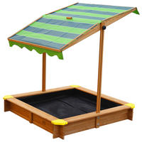 SANDKASTEN  - Braun/Grün, KONVENTIONELL, Holz/Textil (118/118/118cm) - Ambia Garden