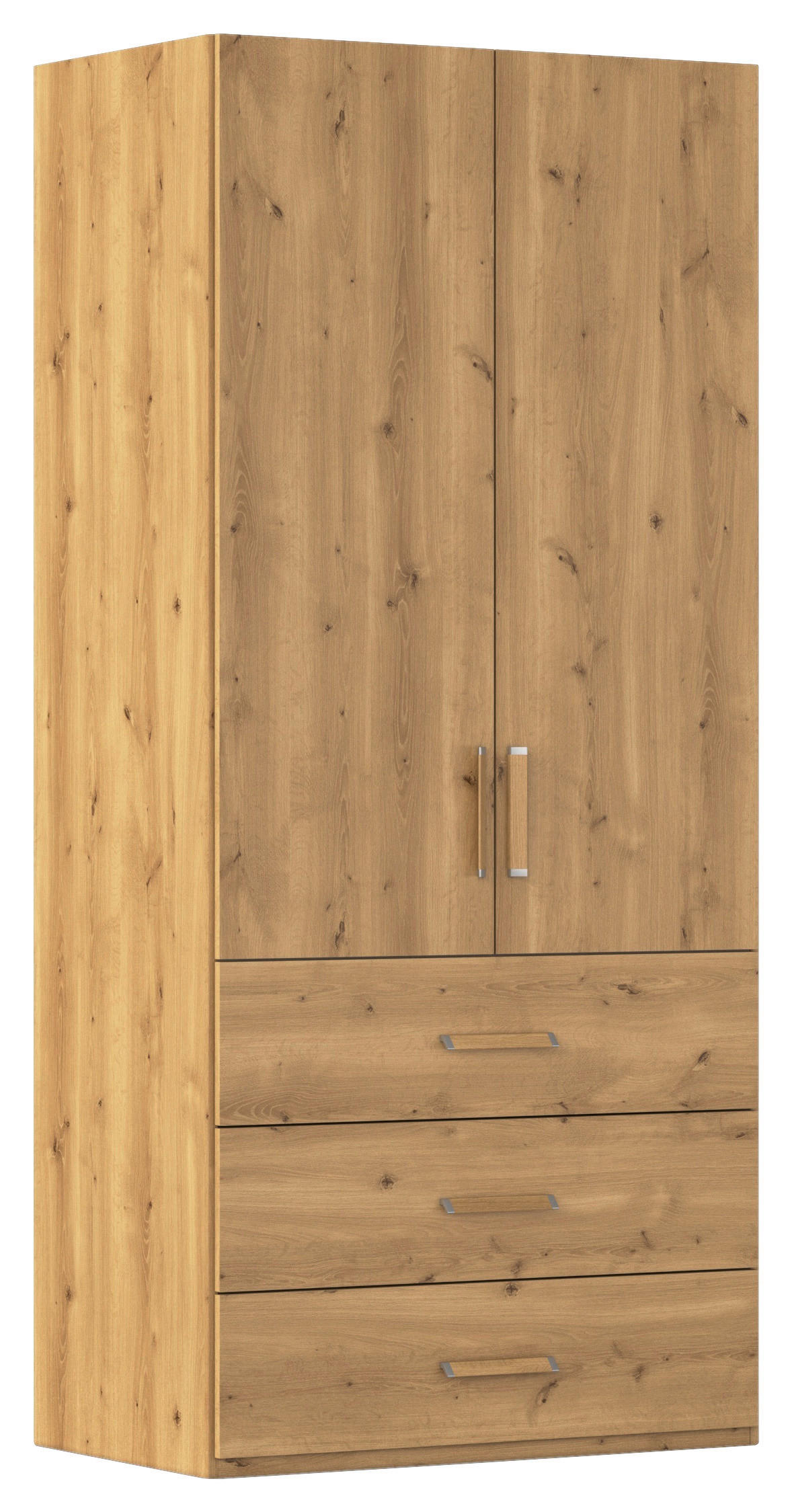 DREHTÜRENSCHRANK 101/223/60 cm 2-türig Eichefarben  - Eichefarben, Design, Holzwerkstoff/Kunststoff (101/223/60cm) - Novel