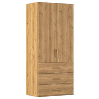 DREHTÜRENSCHRANK 101/223/60 cm 2-türig Eichefarben  - Eichefarben, Design, Holzwerkstoff/Kunststoff (101/223/60cm) - Novel