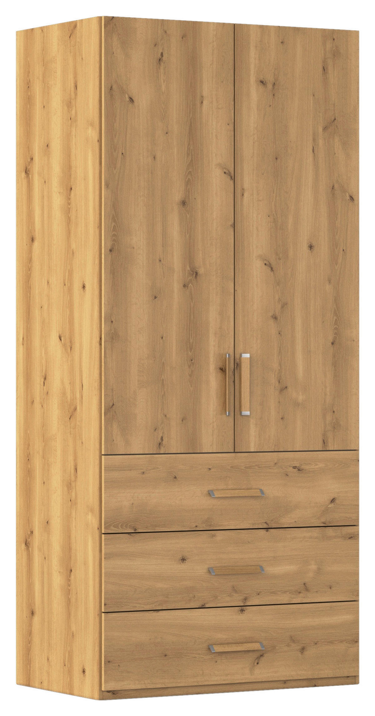 DREHTÜRENSCHRANK 101/223/60 cm 2-türig Eichefarben  - Eichefarben, Design, Holzwerkstoff/Kunststoff (101/223/60cm) - Novel