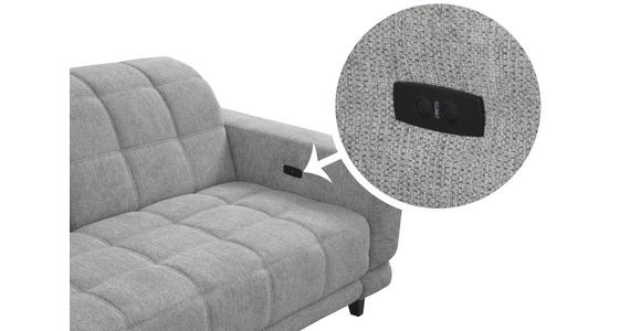 ECKSOFA  in Webstoff Grau  216/302 cm  - Schwarz/Grau, Design, Holz/Textil (216/302cm) - Xora