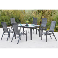 GARTENTISCHGRUPPE Aluminium  - Graphitfarben, KONVENTIONELL, Metall - Gardenson