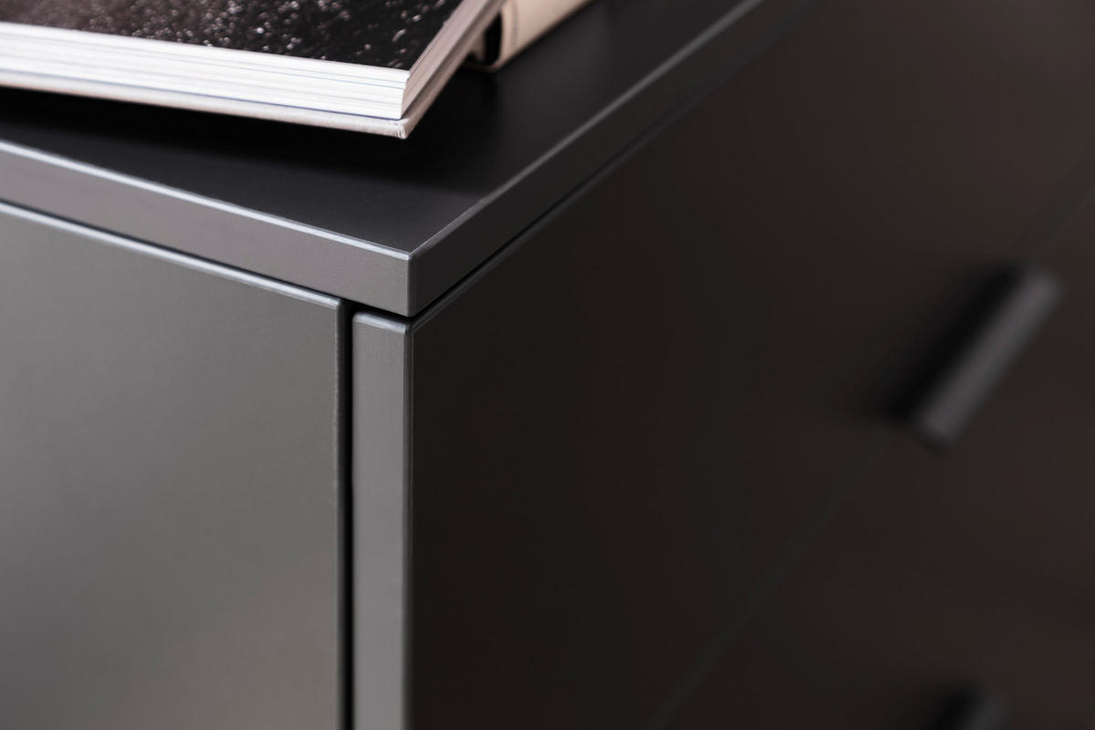 SIDEBOARD Anthrazit  200/77/45 cm  - Anthrazit/Schwarz, Design, Holzwerkstoff/Kunststoff (200/77/45cm) - Moderano