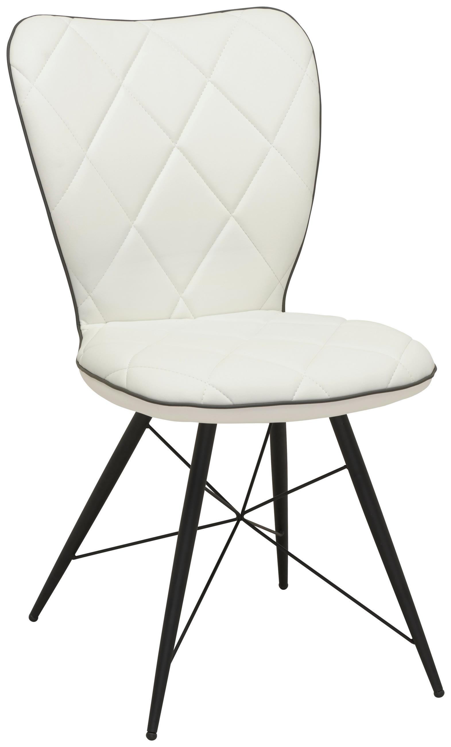 STOLICA  crna, bijela  metal, tekstil      - bijela/siva, Design, metal/tekstil (49/90/61cm) - Hom`in