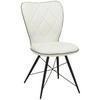 STOLICA  crna, bijela  metal, tekstil      - bijela/siva, Design, metal/tekstil (49/90/61cm) - Hom`in