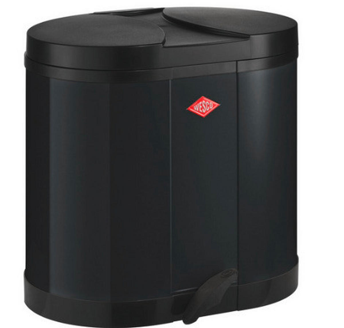 ABFALLSAMMLER ÖKOSAMMLER 170 2X15 L  - Schwarz, KONVENTIONELL, Kunststoff/Metall (45/43/36cm) - Wesco
