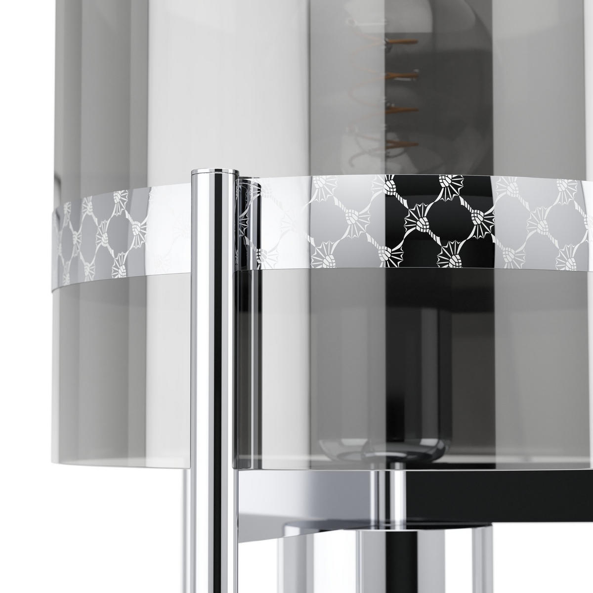 TISCHLEUCHTE Round Lights 21,5/52 cm   - Chromfarben/Transparent, Design, Glas/Metall (21,5/52cm) - Joop!