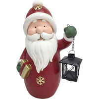 WEIHNACHTSMANN  - Rot/Schwarz, LIFESTYLE, Stein/Metall (22/39/17,5cm) - X-Mas