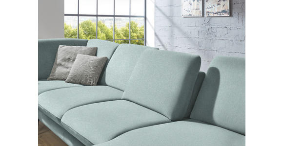 WOHNLANDSCHAFT in Webstoff Mintgrün - Schwarz/Mintgrün, Design, Textil/Metall (208/344/180cm) - Dieter Knoll