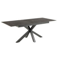 MATBORD svart rektangulär  utdragbar  - svart, Trend, metall/keramik (168-210/90/76cm) - MID.YOU