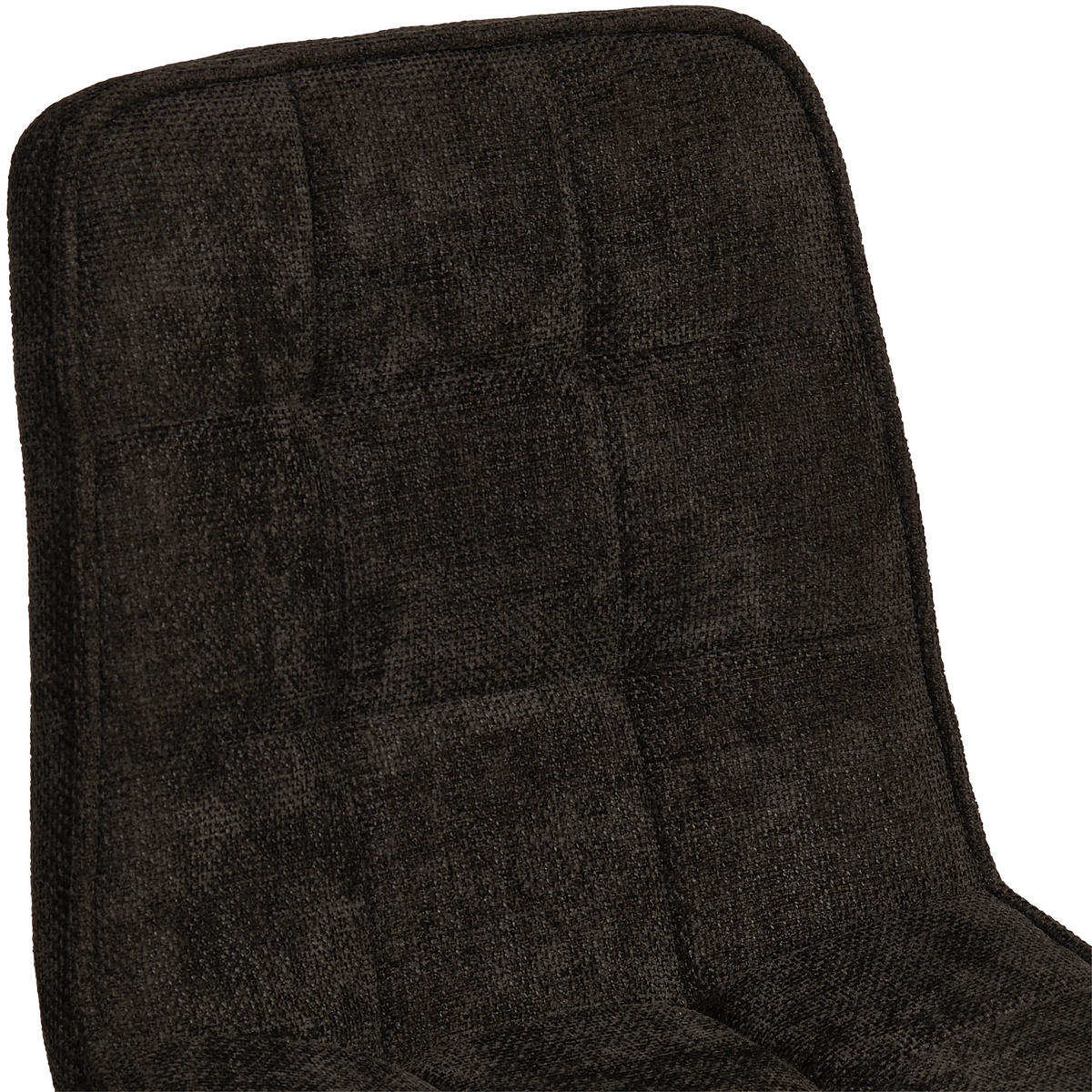 STUHL Leinenoptik Schwarz Pappel Sperrholz  - Schwarz, KONVENTIONELL, Holz/Textil (45/89/58cm) - MID.YOU
