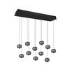 ZÁVĚSNÉ LED SVÍTIDLO, 114/30/200 cm  - černá/průhledné, Design, kov/plast (114/30/200cm) - Musterring
