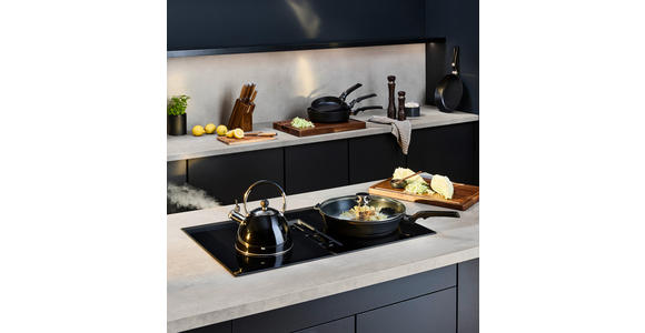 BRATPFANNE Perfect Cooking Greblon®-Antihaftbeschichtung 20 cm  - Edelstahlfarben/Schwarz, Basics, Kunststoff/Metall (20cm) - Homeware Profession.