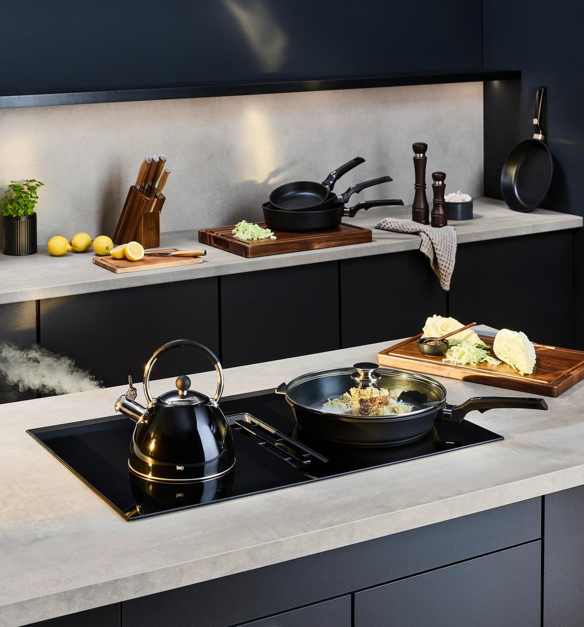 BRATPFANNE 20 cm  - Edelstahlfarben/Schwarz, Basics, Kunststoff/Metall (20cm) - Homeware Profession.