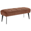 SITZBANK 133/54/47 cm Webstoff Terracotta Metall  - Terracotta/Schwarz, MODERN, Textil/Metall (133/54/47cm) - Welnova