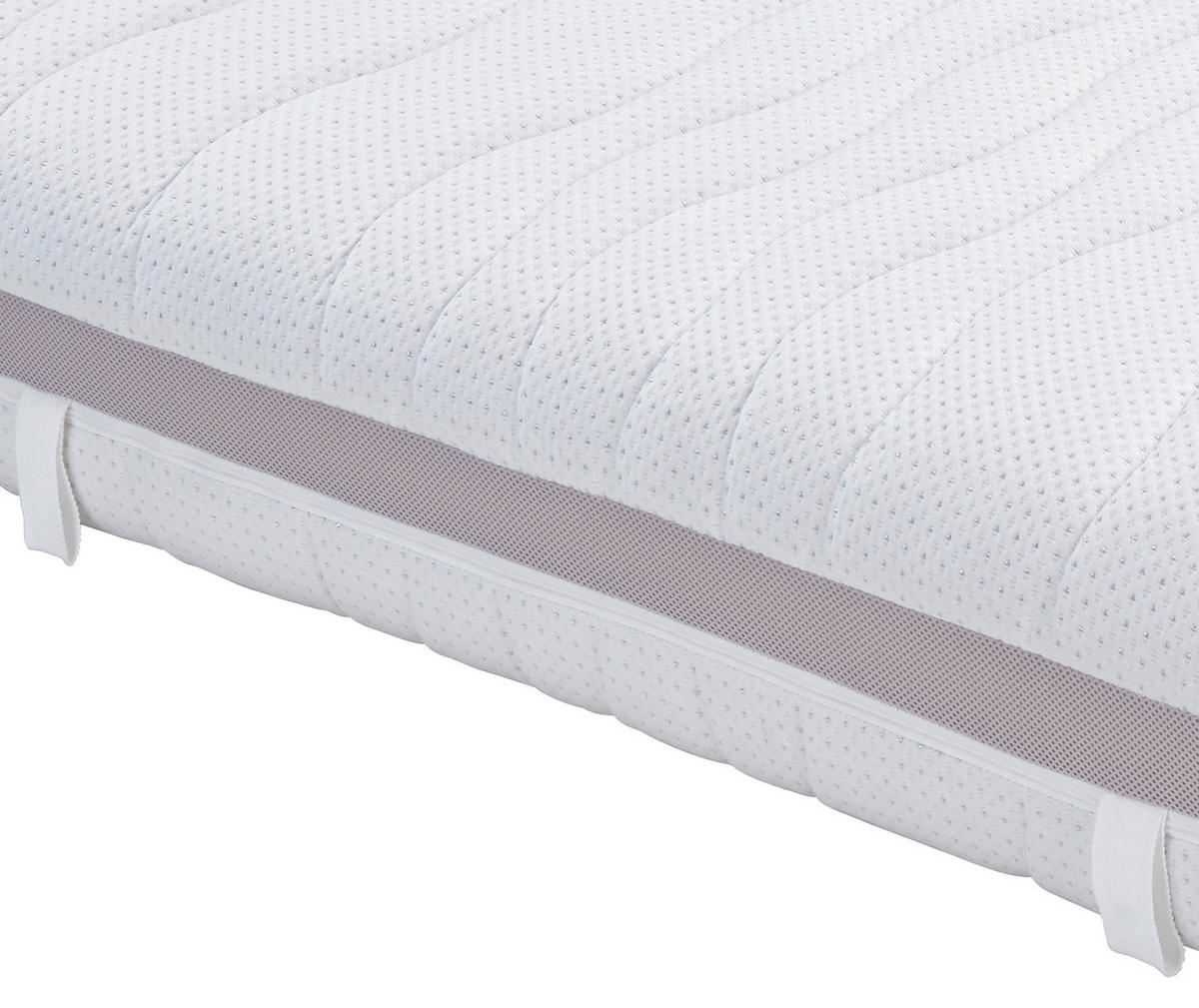 TASCHENFEDERKERNMATRATZE 90/200 cm Höhe ca. 22 cm 7 -Zonen - Weiß, Basics, Textil (90/200cm) - Livetastic