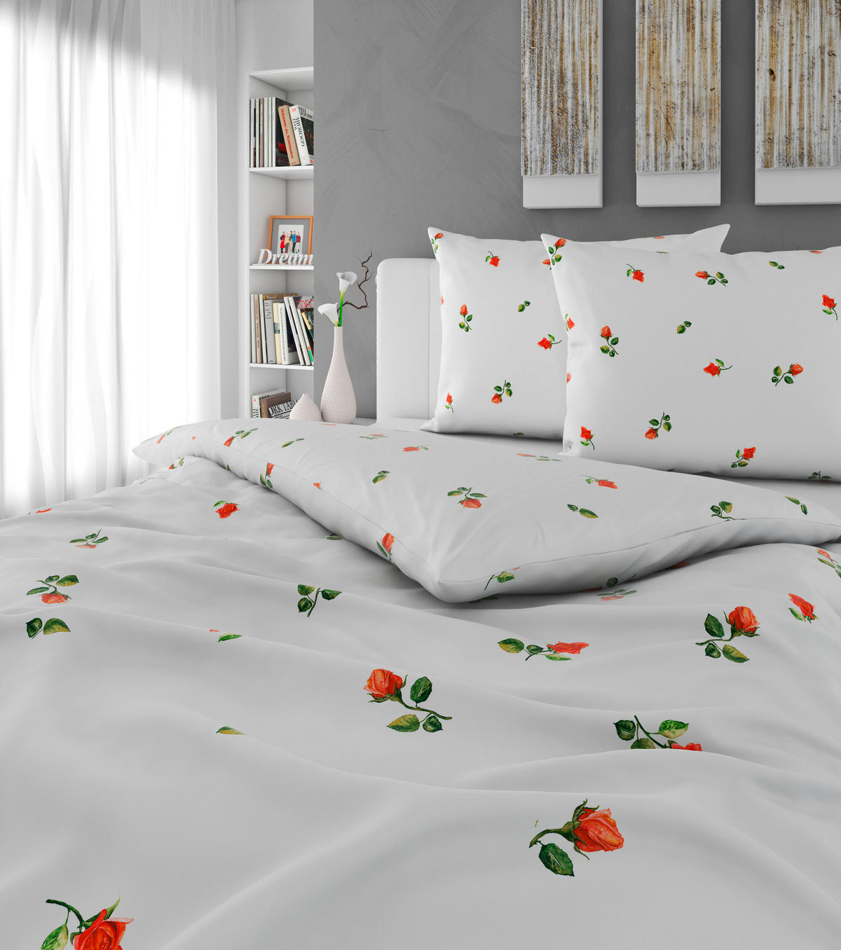 ÁGYNEMŰHUZAT-GARNITÚRA 220/200 cm  - piros, textil (220/200cm) - Esposa