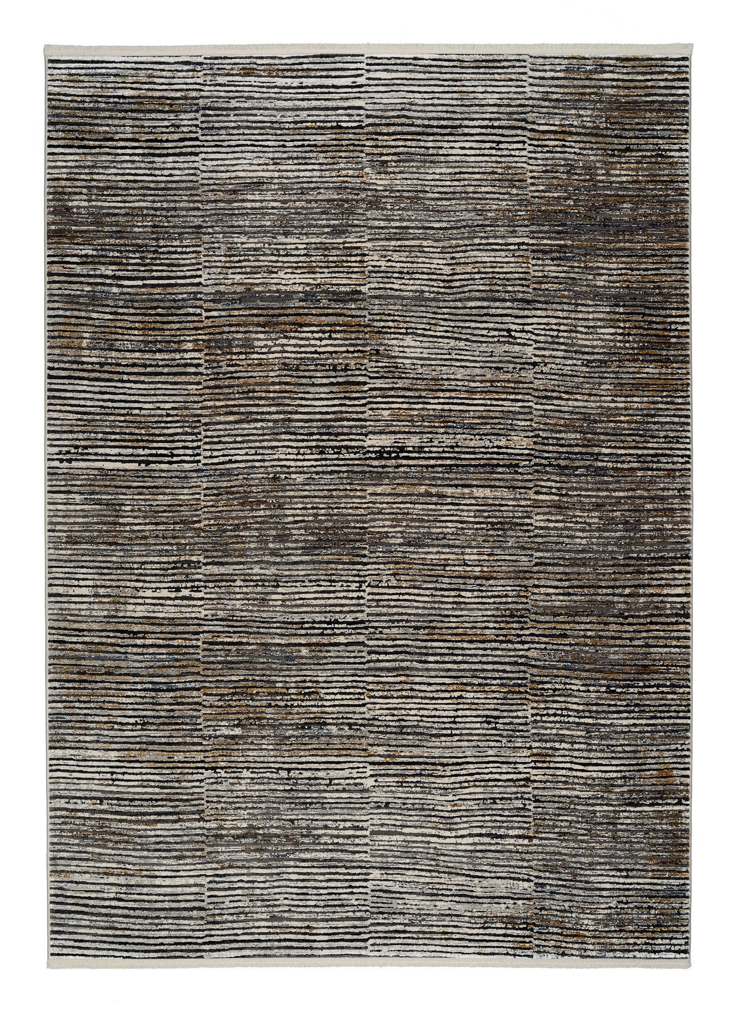 Musterring Webteppich Colorado Stripe Schwarz, Beige 80x150 cm