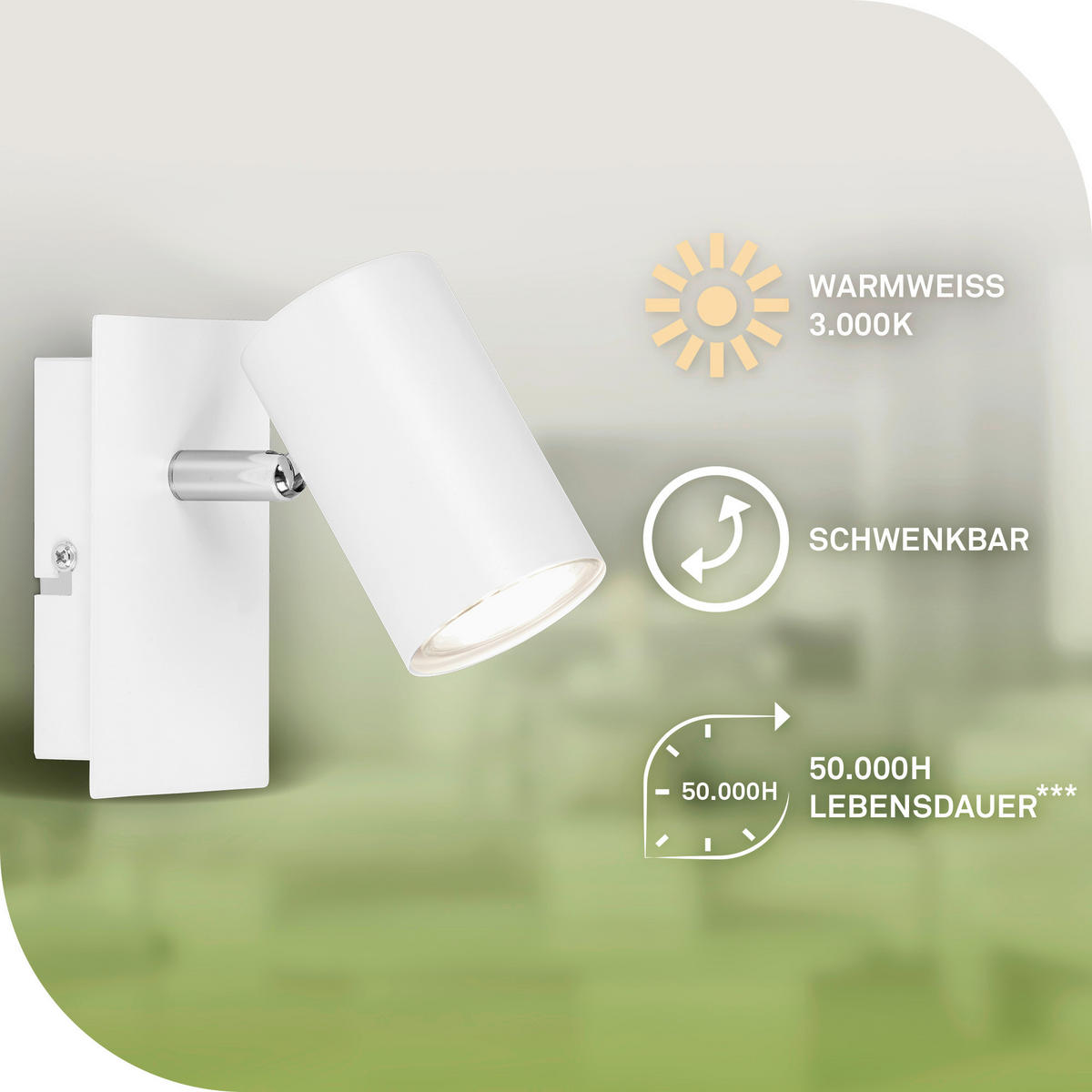 LED-SPOTKOPF Isil A 12/8/12,5 cm  - Weiß, Basics, Metall (12/8/12,5cm) - Briloner