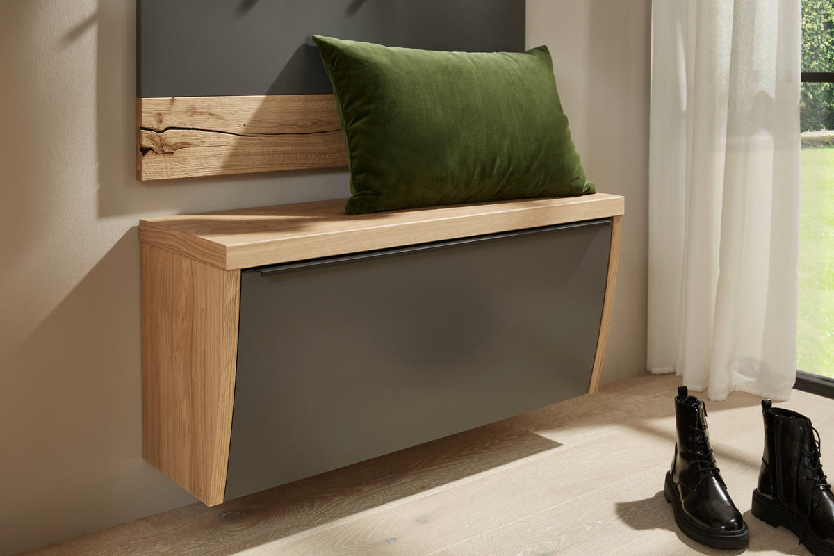 GARDEROBE 5-teilig  in 200/200/32 cm  - Eichefarben/Grau, Design, Holz/Holzwerkstoff (200/200/32cm) - Dieter Knoll