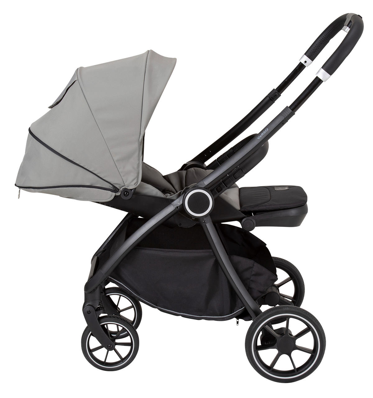 KOMBIKINDERWAGEN Verso Plus  - Schwarz/Olivgrün, Basics, Textil (86/62,5/108cm) - Hartan