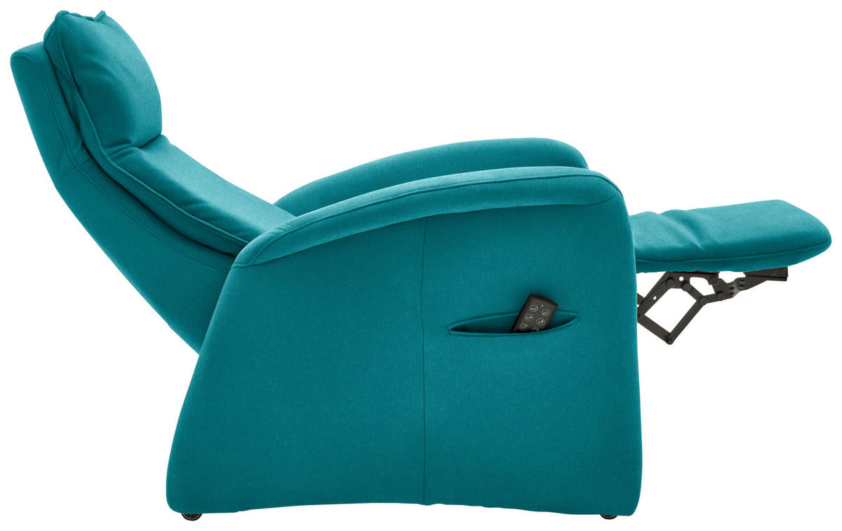 FERNSEHSESSEL in Chenille Petrol  - Petrol, Konventionell, Kunststoff/Textil (79-83/108/87cm) - Valdera