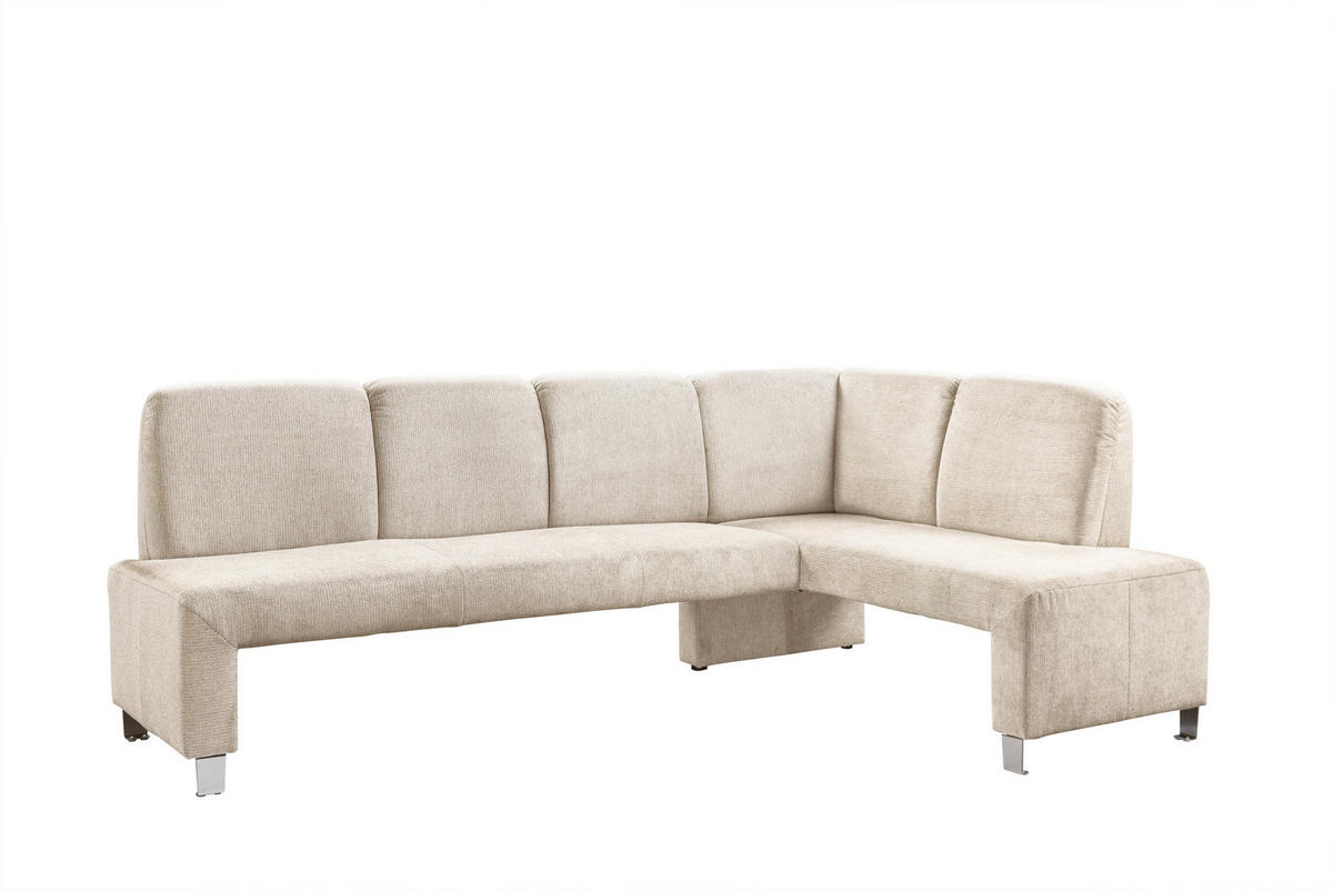 KLUPA KUTNA  bež  drvo, tekstil, drvni materijal      - srebrne boje/bež, Moderno, drvni materijal/drvo (243/158cm) - Livetastic