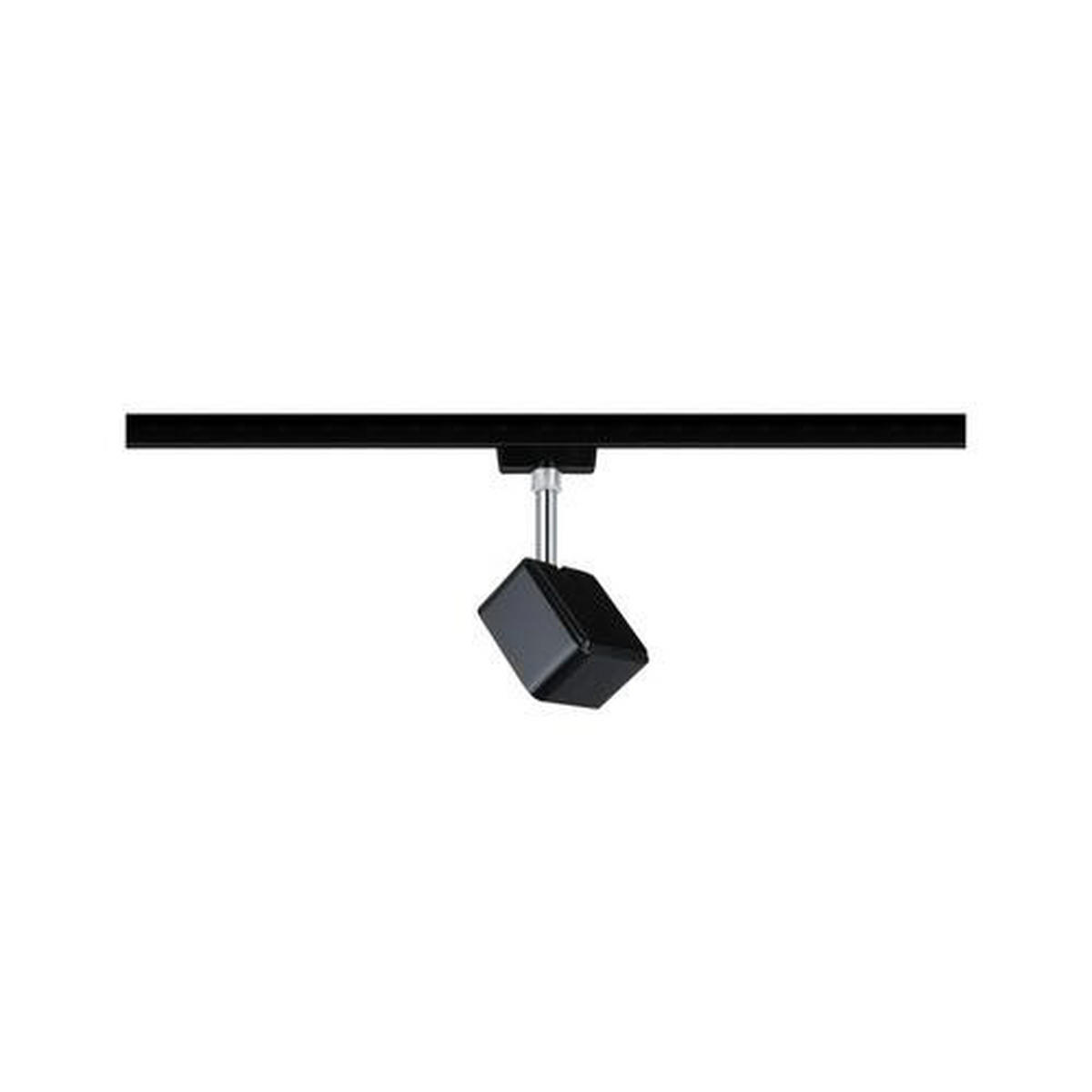SCHIENENSYSTEM-STRAHLER - Chromfarben/Schwarz, Design, Kunststoff/Metall (7,7/16,5/4,7cm) - Paulmann