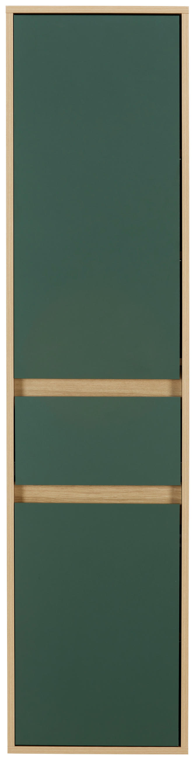 HOCHSCHRANK 40,3/165,1/33,1 cm  - Waldgrün/Eichefarben, Basics, Holzwerkstoff (40,3/165,1/33,1cm) - Stylife