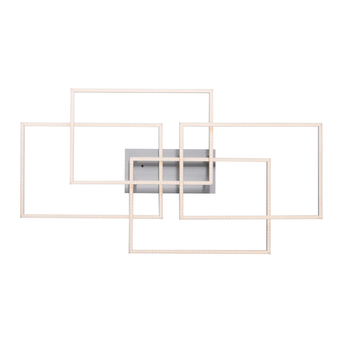 Deckenleuchte IVEN Iven 95/51,5/9 cm   - Nickelfarben, Design, Kunststoff/Metall (95/51,5/9cm)