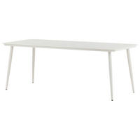 UTEBORD metall rektangulär  - beige, Klassisk, metall (200/90/75cm) - Gardenson