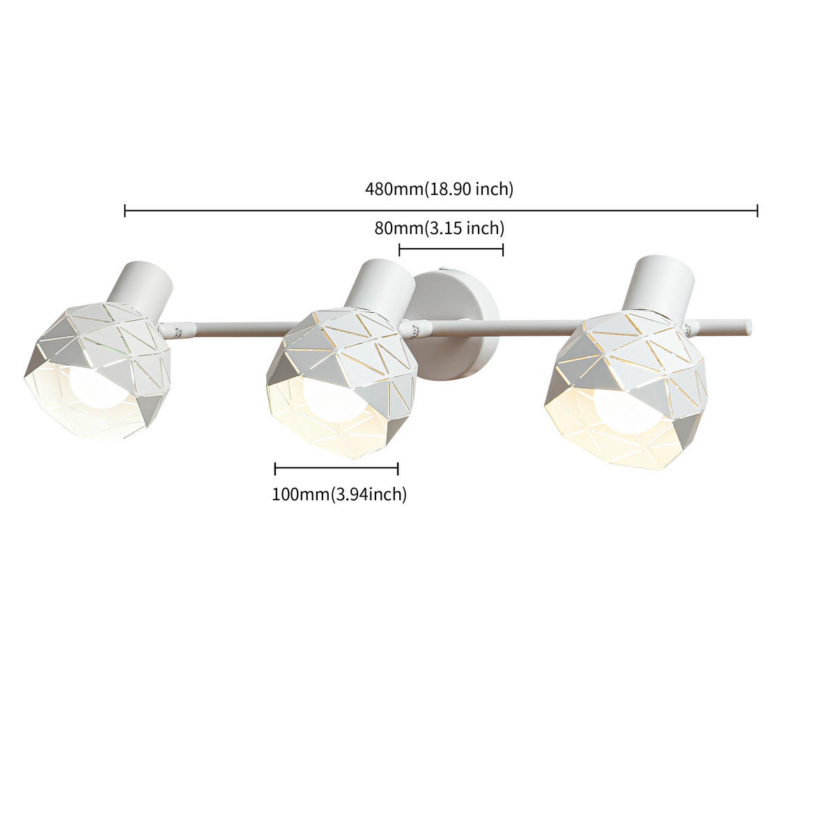 SPOTLIGHT Reus   - vit, Klassisk, metall (17/48/10cm)